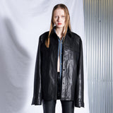 ツーポケットオーバーフィットレザーシャツ / Two Pocket Overfit Leather Shirt