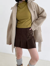 ウールテリーハーフコート/Wool terry half coat (3color)