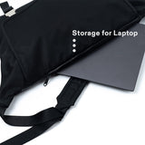 2-Buckle Biker Messenger Bag (Black)