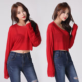 シースルークロップTシャツ / TOP(4863) see-through crop Tee
