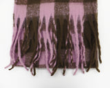 Coing brush check long muffler scarf