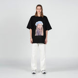 ベイビーフェイスベレーガール半袖Tシャツ ブラック