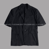 SI リネン半袖ジャケット / SI Linen Short-Sleeved Jacket (2 colors)