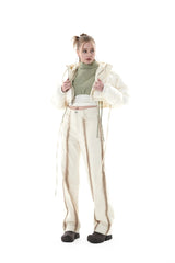リバーシブルクロップドジャンパー/REVESIBLE CROPPED JUMPER