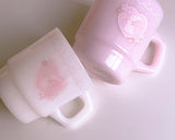 Cherry blossom  rabbit ♡ milk glass mug