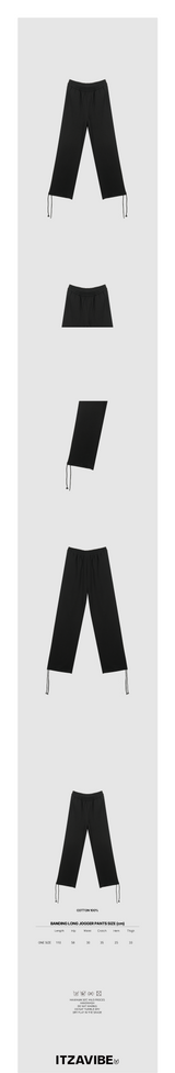 バンディングロングパンツ / BANDING LONG PANTS - BLACK