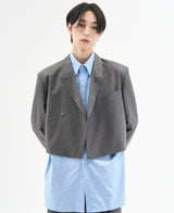 ルシッドクロップラップブレザー / [自主製作] Lucid crop wrap blazer (2 color)