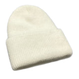 Big Ribbon Angora Beanie [Ivory]