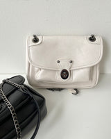 ツキステッチチェーンレザーショルダーバッグ/Tsuki Stitch Chain Leather Shoulder Bag