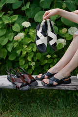 ニークロスストラップサンダル / NIE CROSS STRAP SANDALS_3COLORS