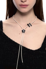 NO.482 [BLACK] STAR CODE LOCK NECKLACE
