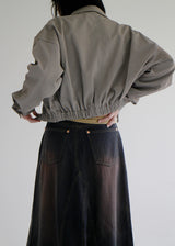 バルーンクロップクラックジャケット/Balloon Crop Crack Jacket (2color)