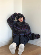 Euclid pattern hood zip up