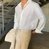 Cuffed Sleeve Chest Pocket Shirt (6684152987766)