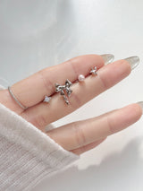 [4 set] Berry Twinkle Ribbon Piercing Set