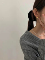 [92.5silver] マットサークルワンタッチピアス