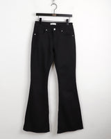 Habe low-rise slab cotton bootcut pants