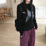 Koosel ヴィンテージ スター 起毛長袖 T シャツ