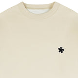 [UNISEX]Black odd flower embroidery sweatshirt