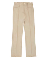 フェイクレザースリットトラウザーズ/Faux-Leather Slit Trousers _ Ivory