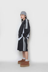 2wayナイロンスェットシャツ / two-way nylon sweatshirt
