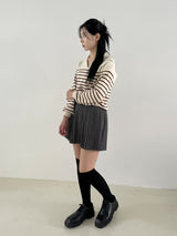 Sofia collar stripe knit