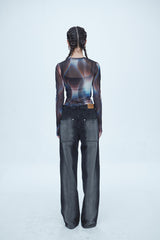 ハイパー ブラッシュ ウォッシング ワイド デニムパンツ / Hyper Brush Washing Wide Denim Pants Black