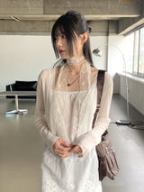 モルディサマーシースルークーリング長袖カーディガン / Moldy summer see-through cooling long-sleeved cardigan