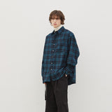 Wide Check Overfit Shirt (Green)