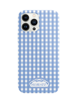 (GLOSSY HARD) SCHNEE LOGO phone case - Soft Blue (* Production takes 3-7 days)