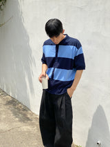 ストライプカラーカーディガン/Stripe collar cardigan 3color