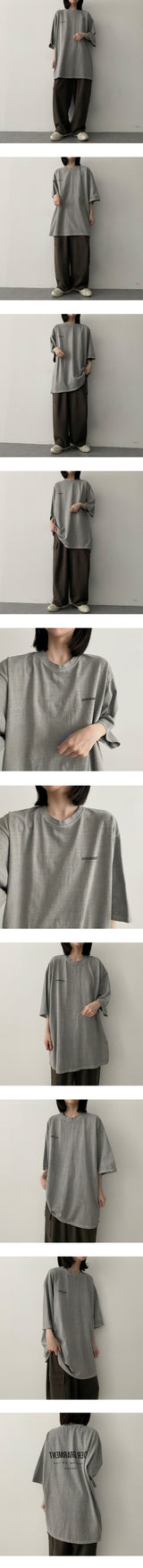 オーバーサイズピグメントウォッシングショートスリーブTシャツ / Oversized Pigment Washing Short-Sleeved T-shirt