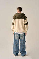 COLOR TONING PATTERN ANORAK -IVORY