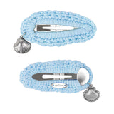 CLAM HAIR PIN (BLUE) 1PCS