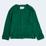 ２WAYジップアップワッフルカーディガン/DAMP 2-WAY ZIP-UP WAFFLE CARDIGAN_GREEN