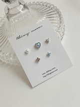 [5 set] Blooming Pearl Heart Piercing Set