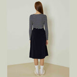 アンバーストライプTシャツ / Amber stripes T-shirts (navy)