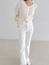 no.2356 ライズブーツカットパンツ / no.2356 Raised Bootcut Pants (2color)