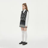 FLOWER JAQUARD KNIT VEST_BLACK (6610819874934)