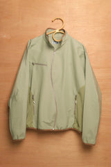 アシンメトリーウェーブジップジャケット / ASYMMETRIC WAVE ZIPPED JACKET-EARTHY GREEN