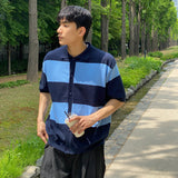 ストライプカラーカーディガン/Stripe collar cardigan 3color
