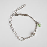 アップルグリーンポイントミックスチェーンサージカルブレスレット/Applegreen point mix chain surgical bracelet