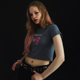 Cubic Ribbon Crop T-Shirt