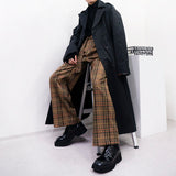 ハイウェストチェックフレアスラックス/SI High-Waist Check Flared Slacks
