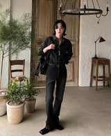 Lavender denim pants (2 color) (6694657327222)