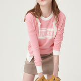 Logo jacquard knit set-up_pink (6659923869814)