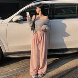 [BELLIDE MADE] Soft velvet velvet sweatshirt Wide pants