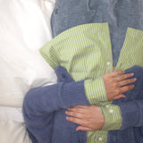 SILHOUETTE STRIPE SHIRT_GREEN