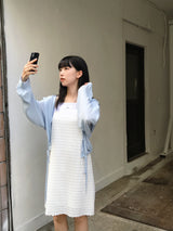 Layered Punching Mini Dress