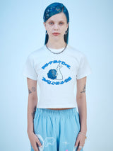 ラビットクロップTシャツ / RABBIT CROP T-SHIRTS(OW)